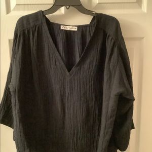 Matching Zara loungewear top in xxl and pants in xl and both black
